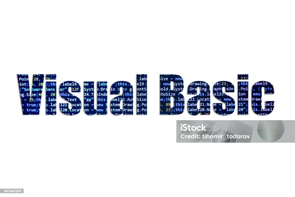 Background For Visual Basic Visual Basic Concept On A White Background Stock Photo - Download Image ...