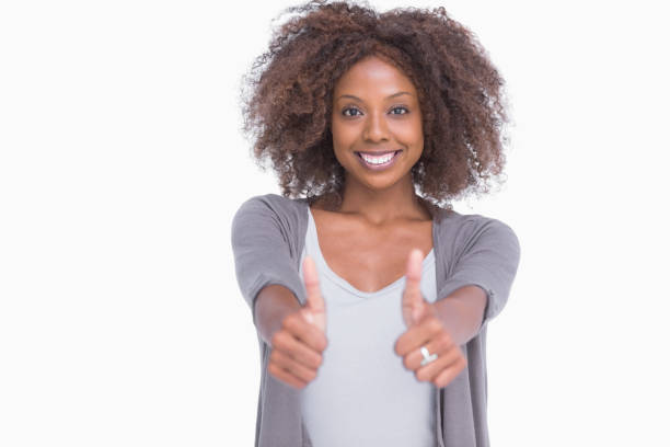 istock Happy woman giving thumbs up 851564998