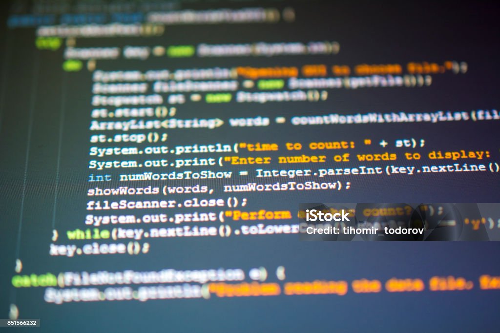 Foto de Java Fonte Código Closeup Conceito e mais fotos de stock de ...