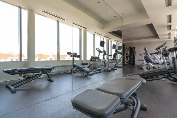 istock Interior of a gym with equipment 851569194