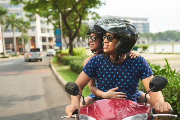 Photo of Couple on moped