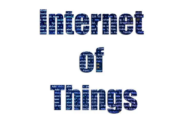 Photo of Internet of Things concept on a white background