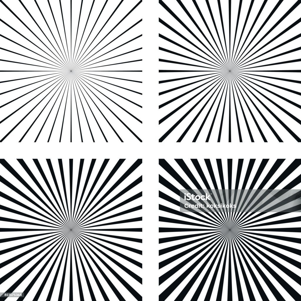 Template Light Rays Set Template Light Rays Background Comic Pop Art Stock Illustration ...