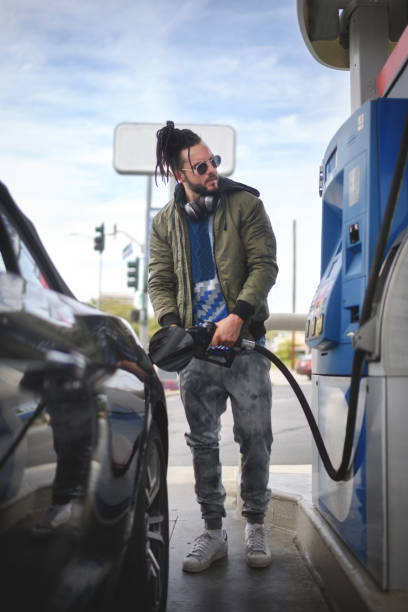 istock Man at the gas station 851579508