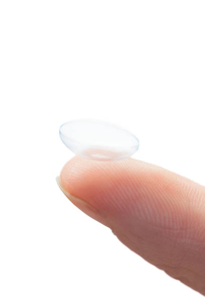 istock Extreme close up on finger holding contact lens 851580204