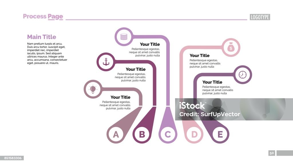 Five Callouts Slide Template Stock Illustration - Download Image Now ...