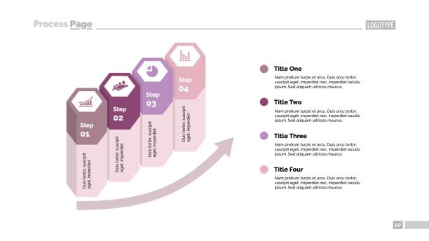Four Hexagon Columns Slide Template Four hexagon columns process chart slide template. Business data. Arrow, diagram. Creative concept for infographic, presentation. Can be used for topics like strategy, training. five columns stock illustrations