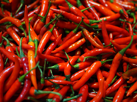 A lot of hot red pepper.