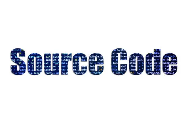 Photo of Source Code concept on a white background