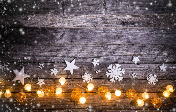 istock Christmas decoration on wooden background 851609518