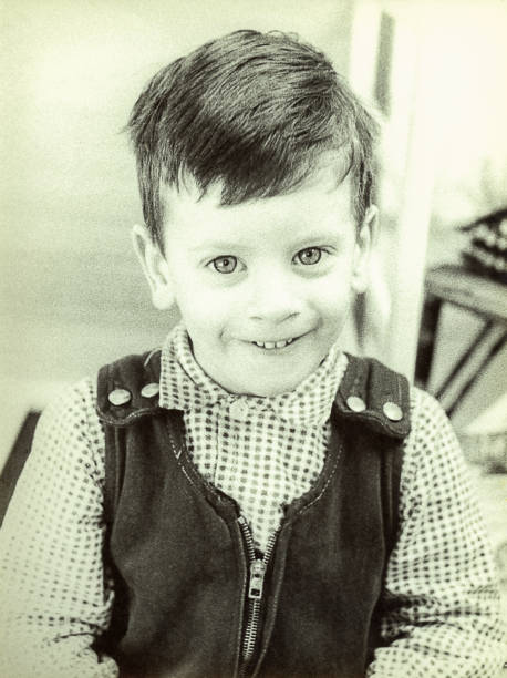 istock Vintage blue toned kid portrait 851628272