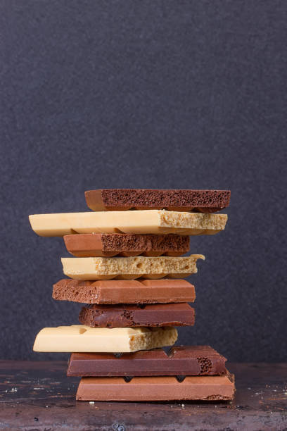 istock stack of different kind porous chocolate pieces 851643266