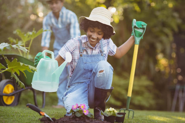 istock Happy couple gardening 851666190