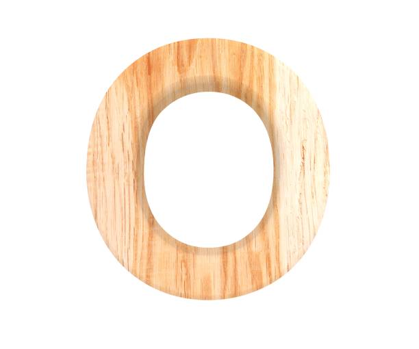 istock 3D decorative wood Alphabet, capital letter O 851666436