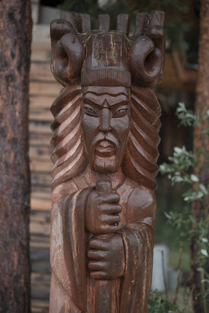 istock Wooden figure in the forest 851667488