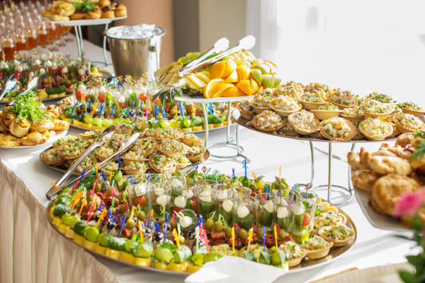 istock Delicacies and snacks at a buffet or Banquet. Catering. Selective focus 851674744