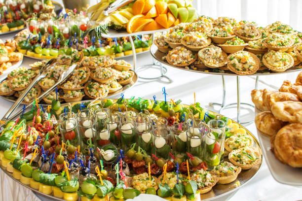 istock Delicacies and snacks at a buffet or Banquet. Catering. Selective focus 851674902