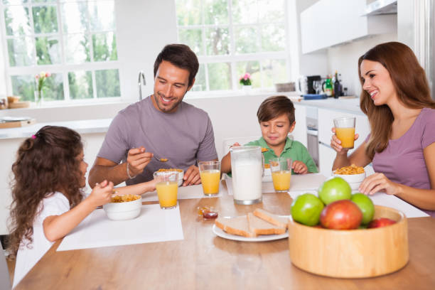 istock Family eating healthy breakfast 851675758