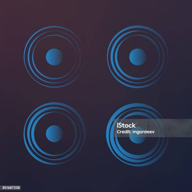 Round Light Rotation Animation Realistic Vector Light Effect Rotating Animation Stock Illustration ...