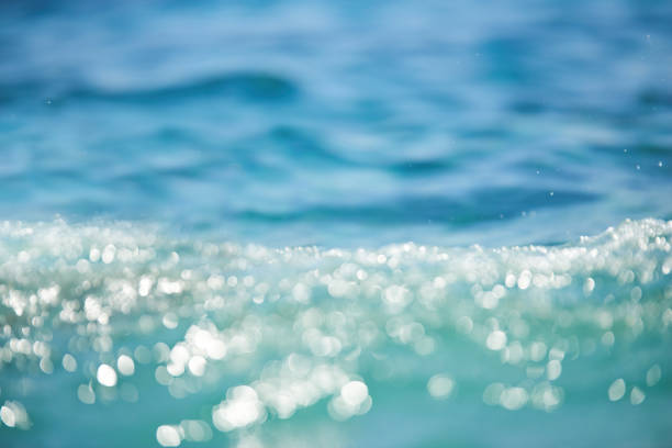 Sun dancing as stars on blue sea