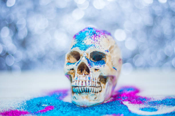The Happy skull halloween party image closeup