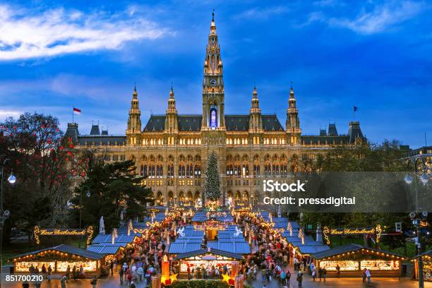 Christmas Market Vienna Stock Photo - Download Image Now - Vienna - Austria, Christmas Market, Christmas