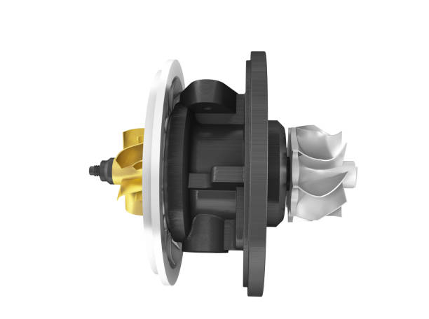 istock Concept of cartridge turbine front 3d rendering on white background 851700438