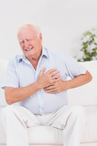 istock Aged man suffering with heart pain 851712200