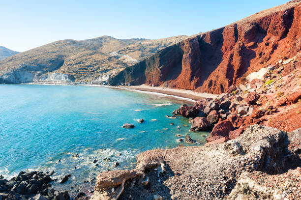 istock Red beach on Santorini island, Greece. 851750602