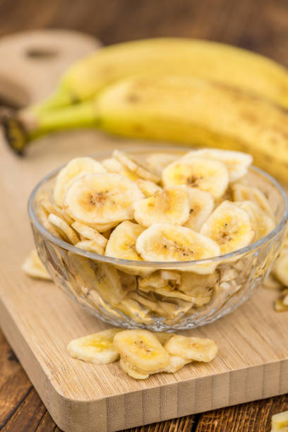 istock Dried Banana Chips close-up shot, selective focus 851761762