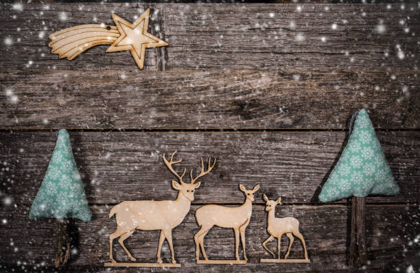 istock Christmas decoration on wooden background 851770584