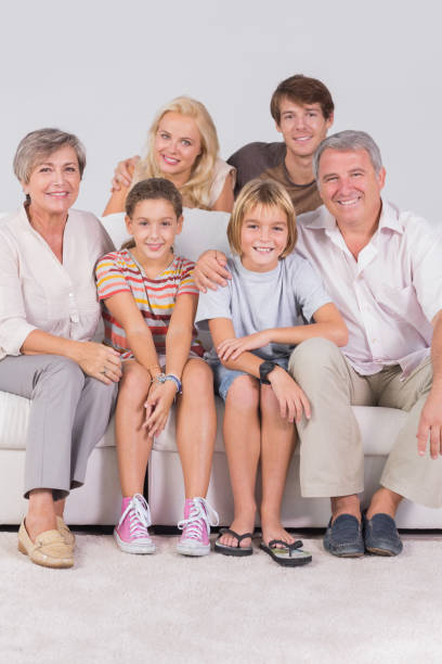 istock Family portrait looking at camera 851770948