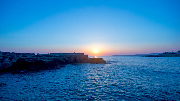 istock Sunset landscape from sea coast 851771880