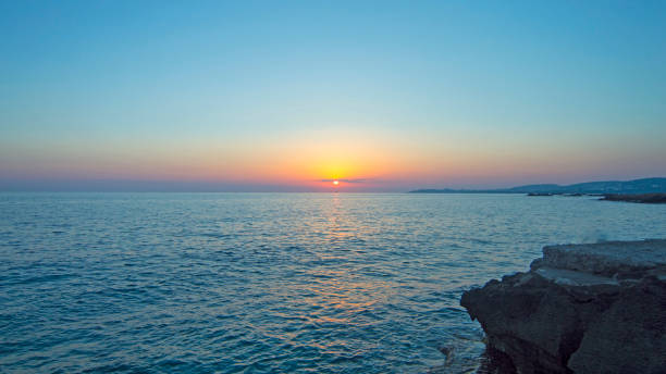 istock Sunset landscape from sea coast 851775598