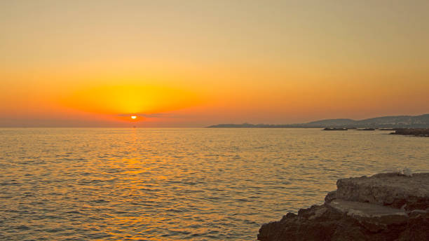 istock Sunset landscape from sea coast 851776064