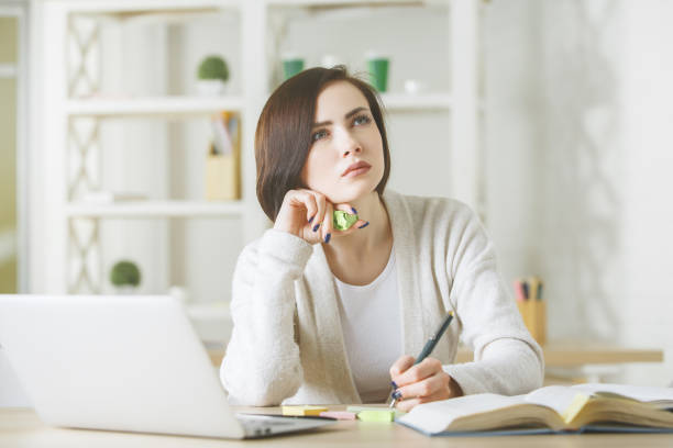 istock Beautiful business woman working on project 851779874