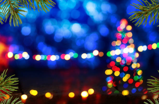 istock Blue Christmas Background with Christmas Tree and Needles. 851785768