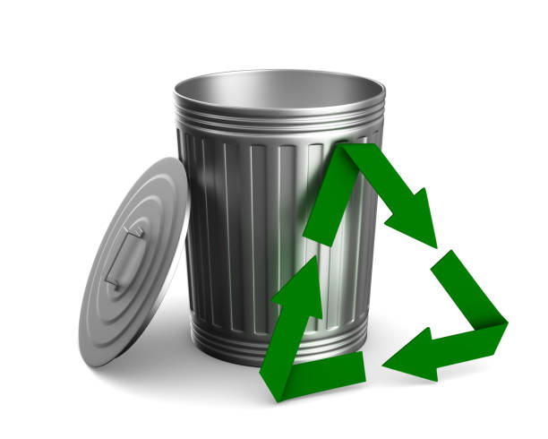 istock Garbage basket on white background. Isolated 3D illustration 851789160