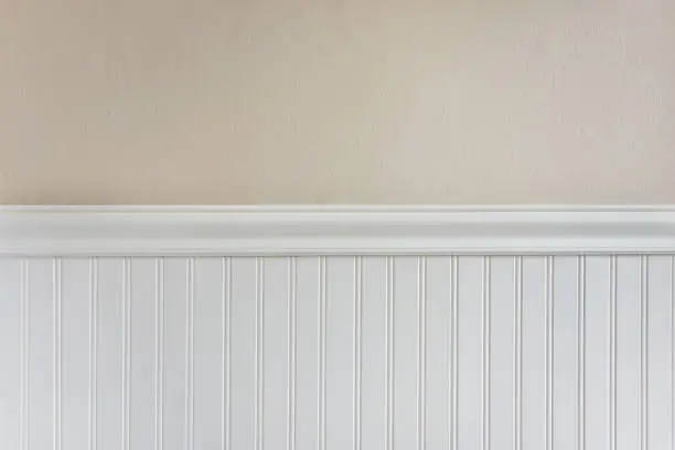 Photo of White wainscot or beadboard