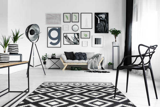 istock Metal lamp in the room 851793852