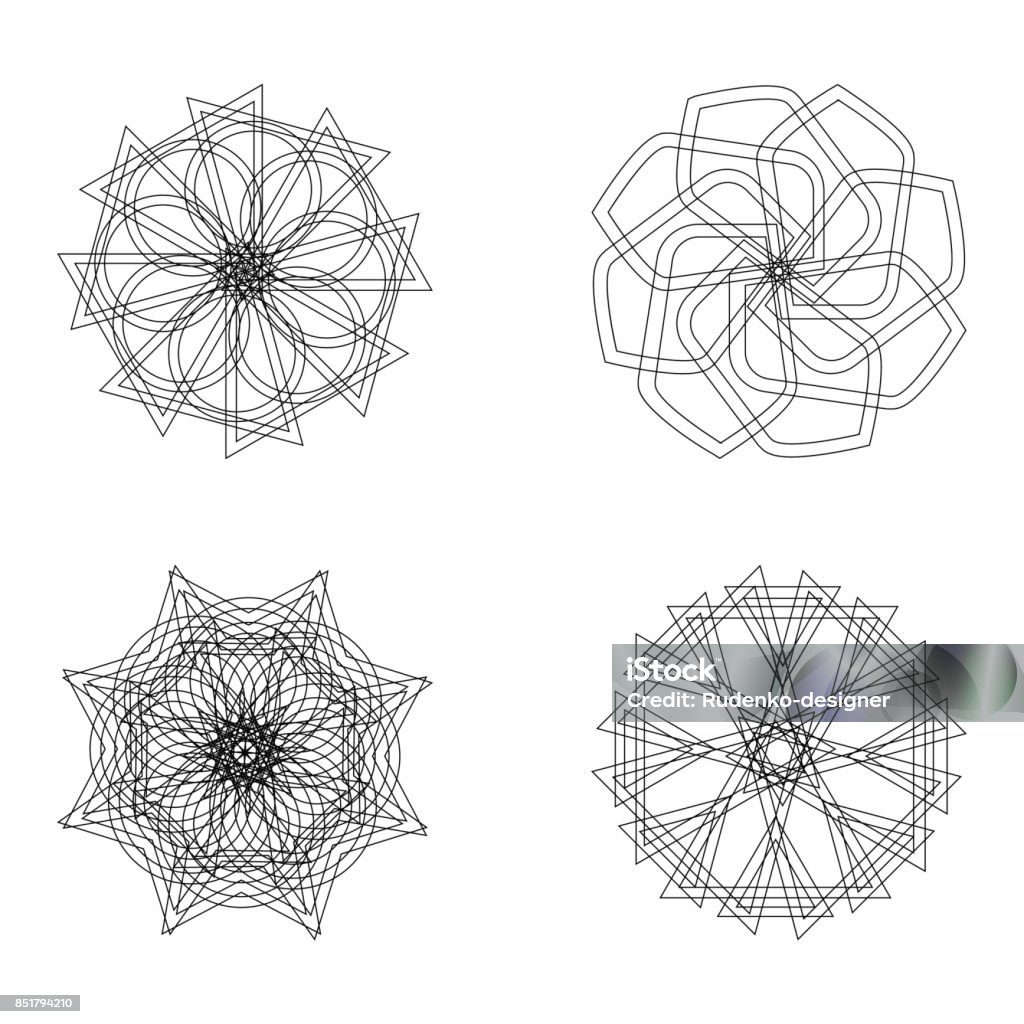 Hình Dạng Hình Học Trừu Tượng Fractal Lượn Sóng Tương Lai Trong ...
