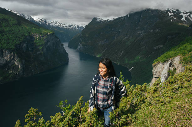 istock woman Hiker   at  mountains 851809174