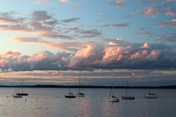 istock Sunset over the lake Mendota. 851809304