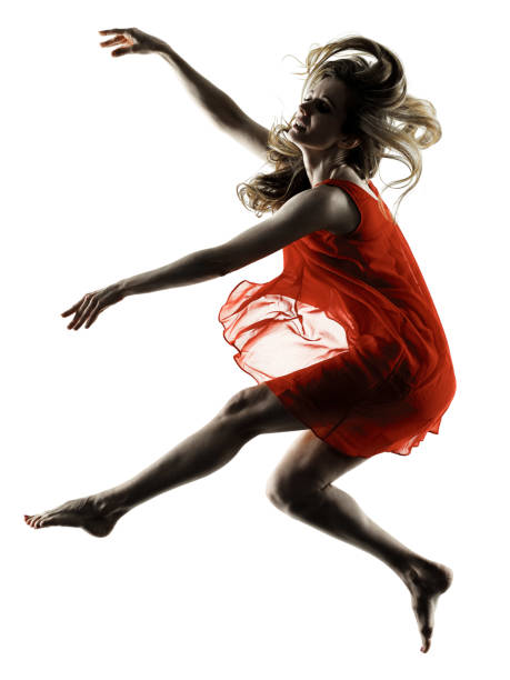 istock modern dancer dancing woman  isolated silhouette 851809450