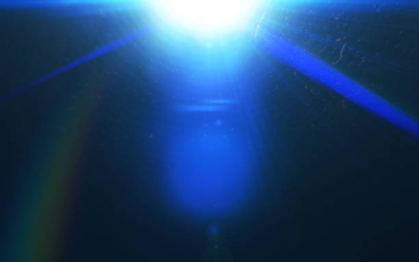 istock Abstract galactic space scape background with distant stars.Beautiful lens flare effect.Colorful digital lens flare.Sun light effect.
