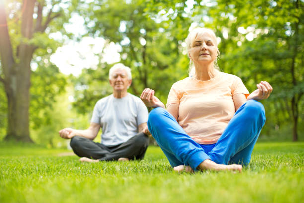 istock Senior Couple Exercising In Park 851813316