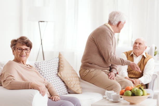 istock Group of older people drinking tea 851821024