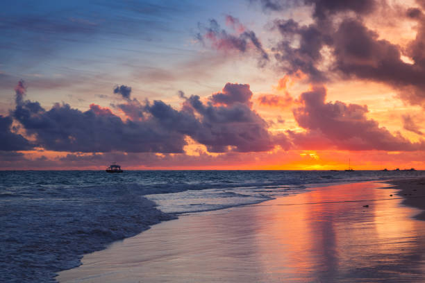 istock Colorful dramatic sunrise over Atlantic Ocean 851821228