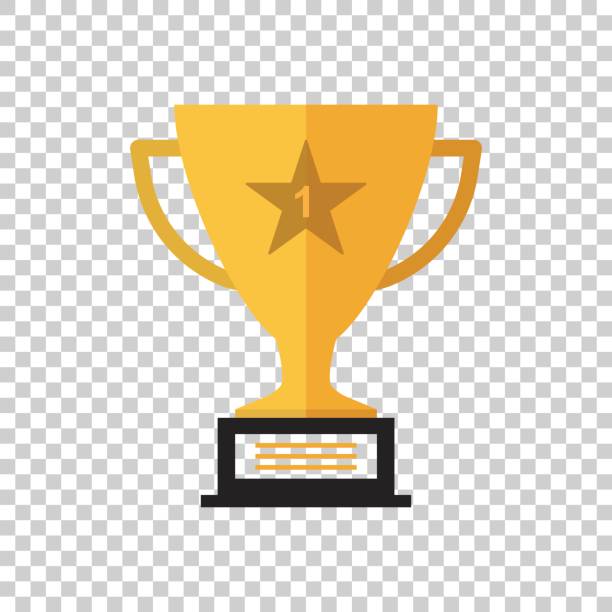 Trophy Cup Flat Vector Icon Simple Winner Symbol Gold Illustration On  Isolated Background Stock Illustration - Download Image Now - iStock