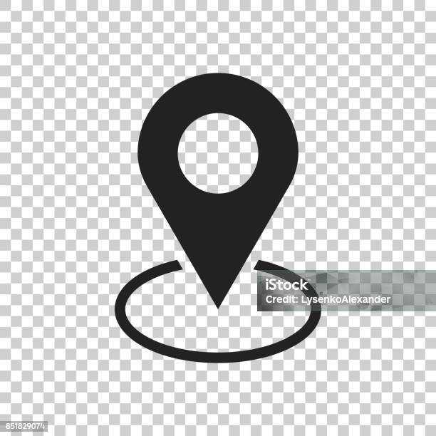 Pin Icon Vector Location Sign In Flat Style Isolated On Isolated Background Navigation Map Gps Concept Stock Illustration - Download Image Now